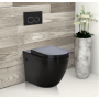 Koko-Matte Black Wall Hung Rimless Toilet Pan Only